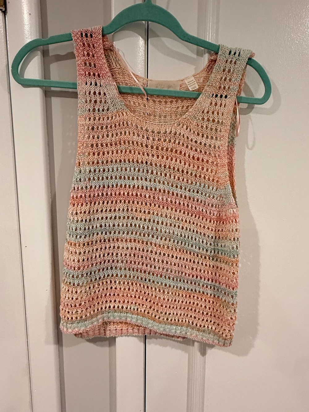 RD Style Crochet Pastel Stripe Tank Top
